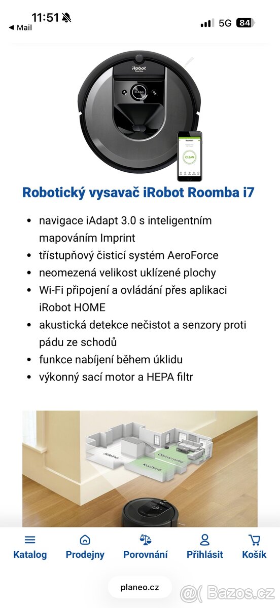 robotický vysavač iRobot Roomba i7 - 4