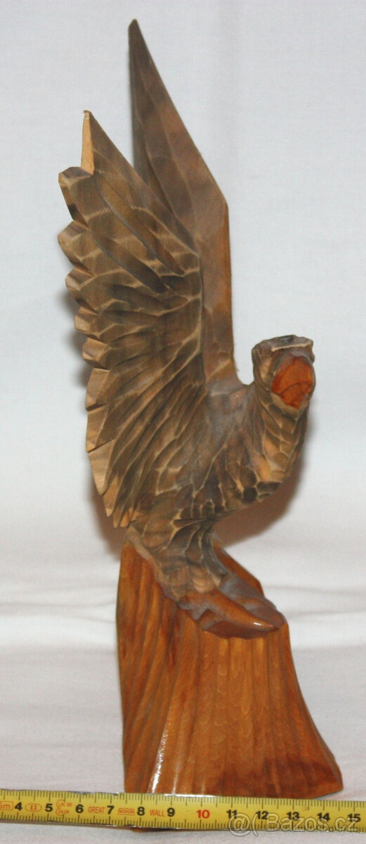 soška Orel dřevo, dřevěná socha, dřevěnou figura, figurka - 4