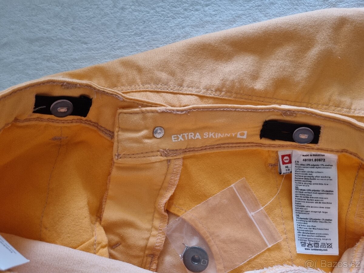 Letní elast.dívčí skinny kalhoty vel.170 - 4