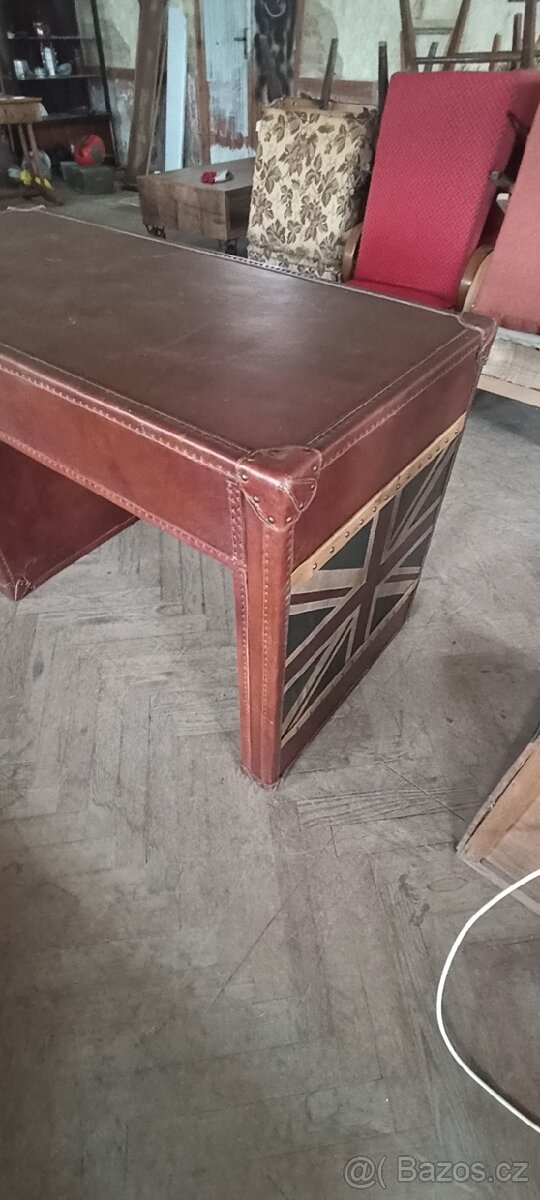 Psací stůl do prostoru kožený top model - 4