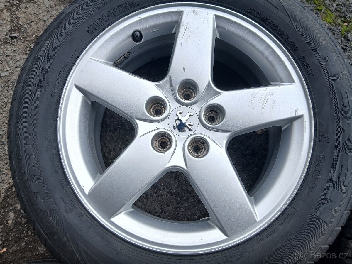 P- Sada Orig ALU kol Peugeot 205/60R16 letní - 4