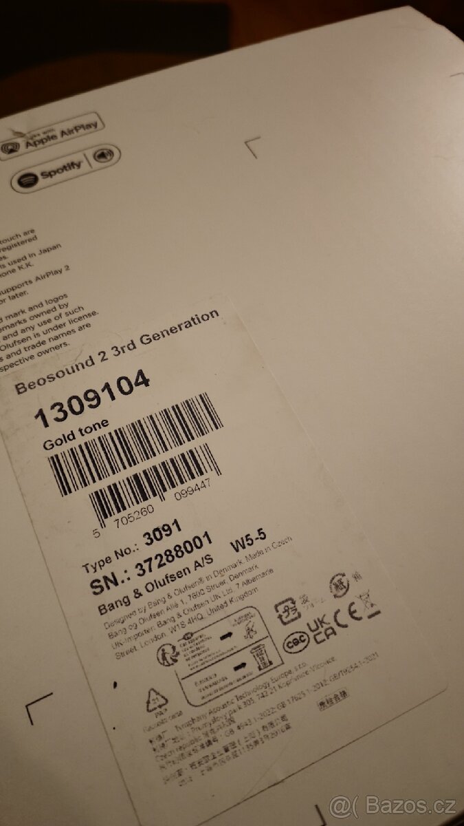 Bang & Olufsen Beosound 2 3. generace Gold Tone - 4