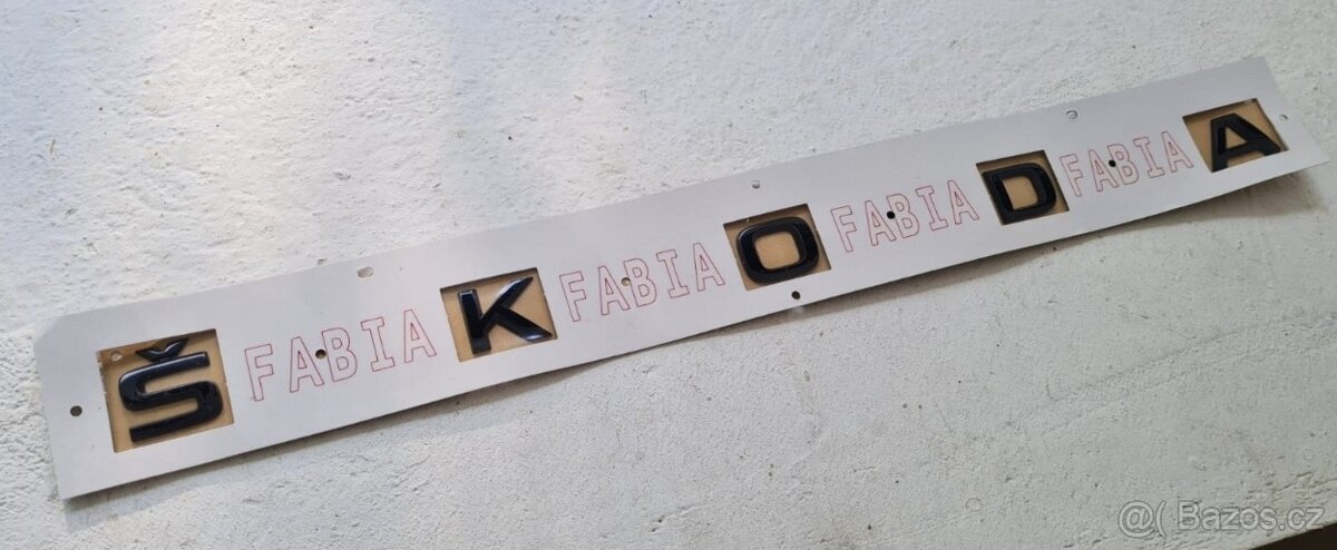 ŠKODA nápisy ČIERNE / CHROMOVE - 4