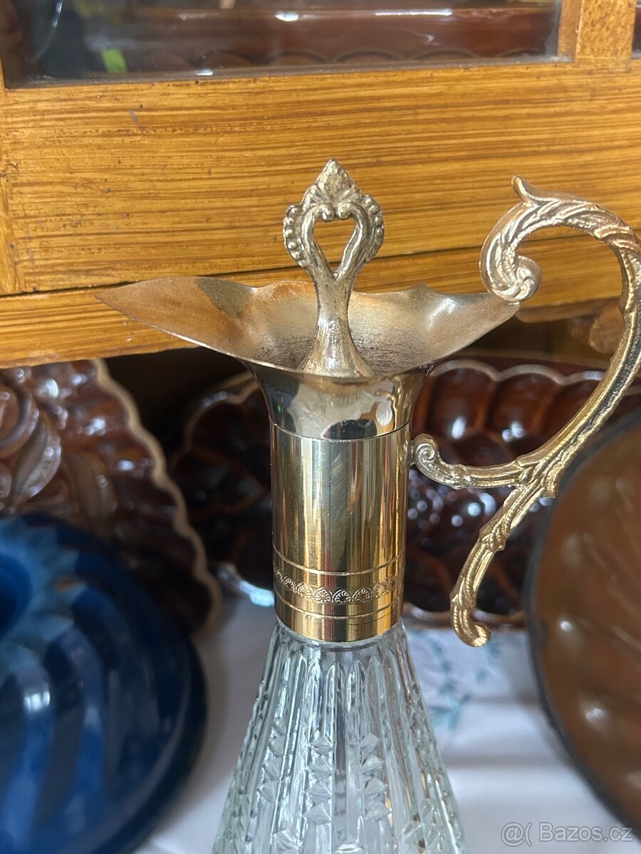 Starožitná skleněná karafa - 4