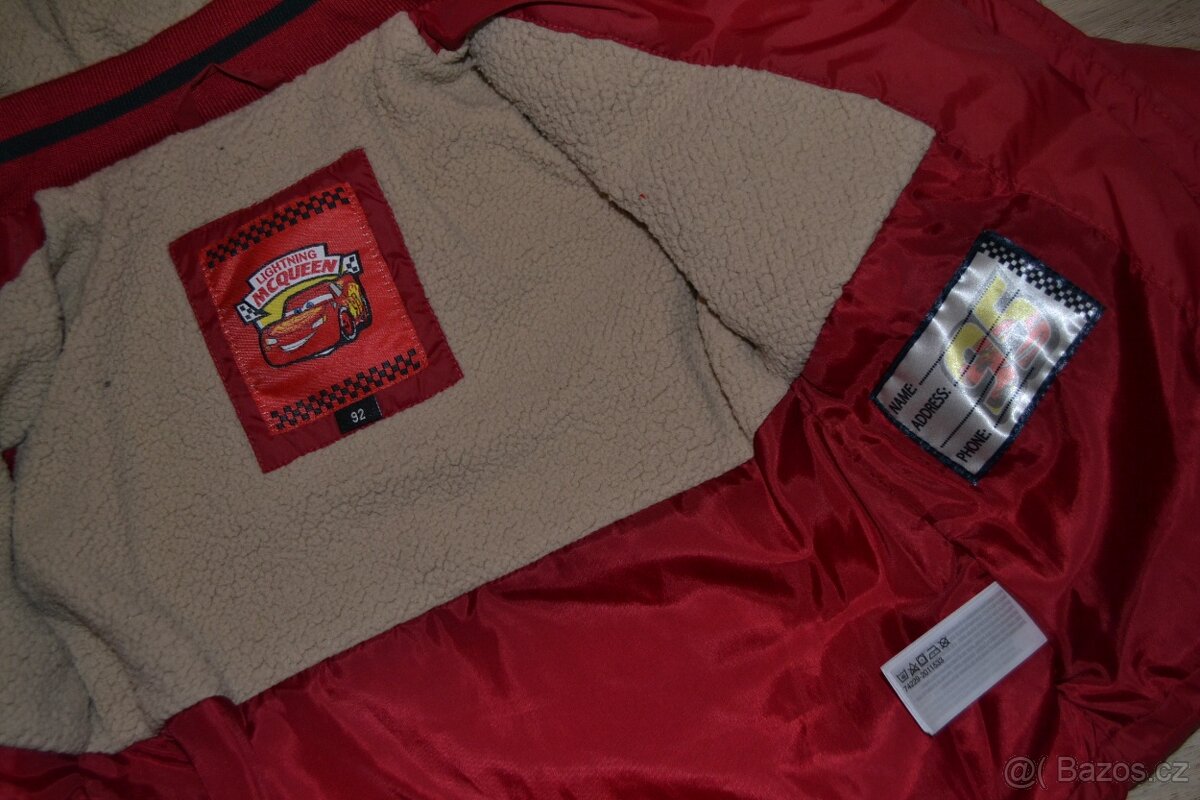 Nová červená bunda Cars vel. 92 - 4