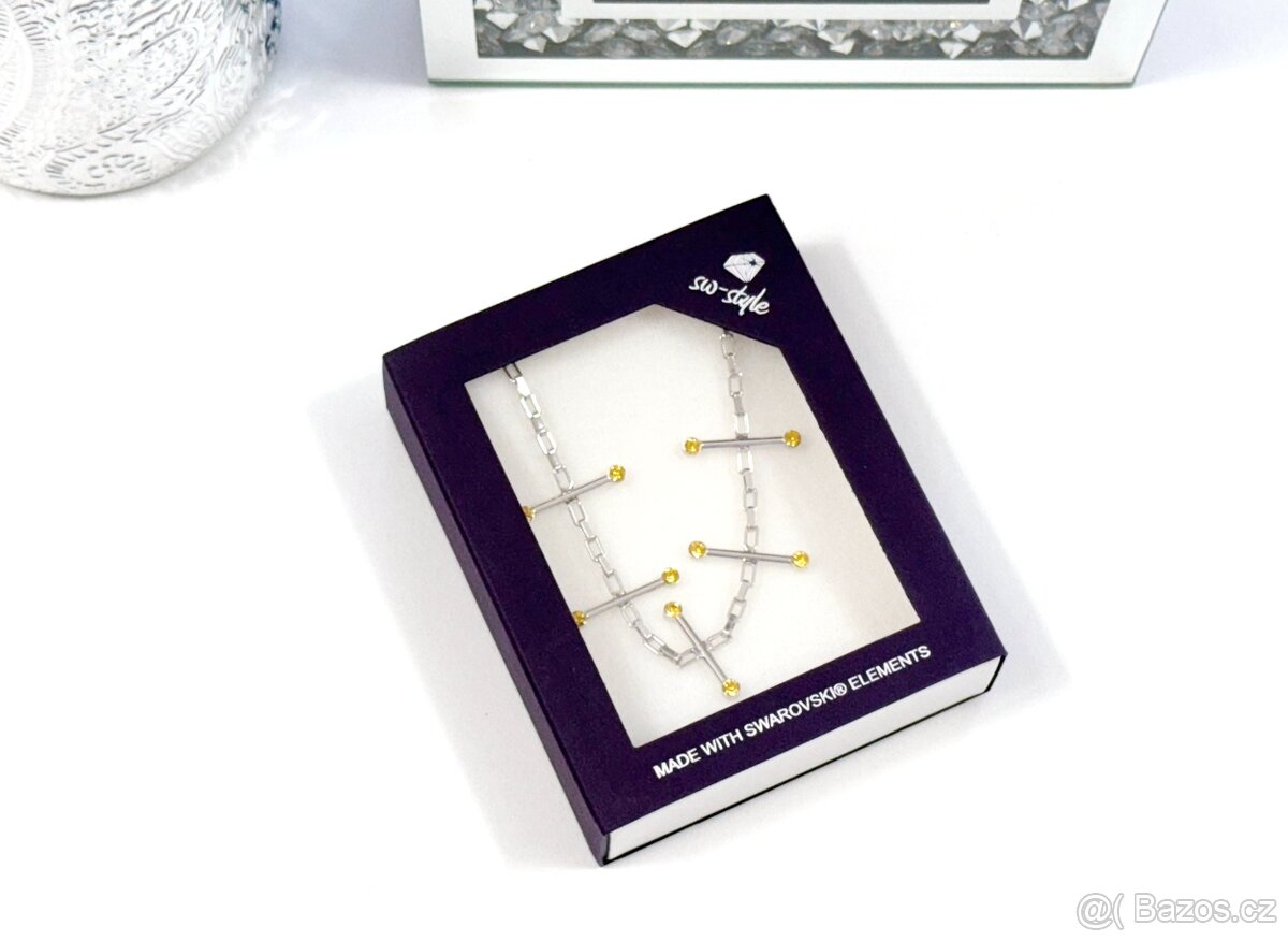 Swarovski Elements, náhrdelník tyčinky - 4