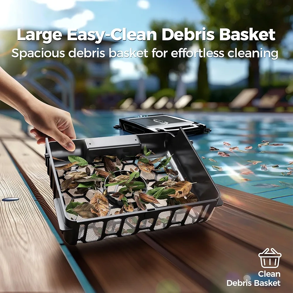 solární bazénový hladinový sběrač, skimmer robot - 4