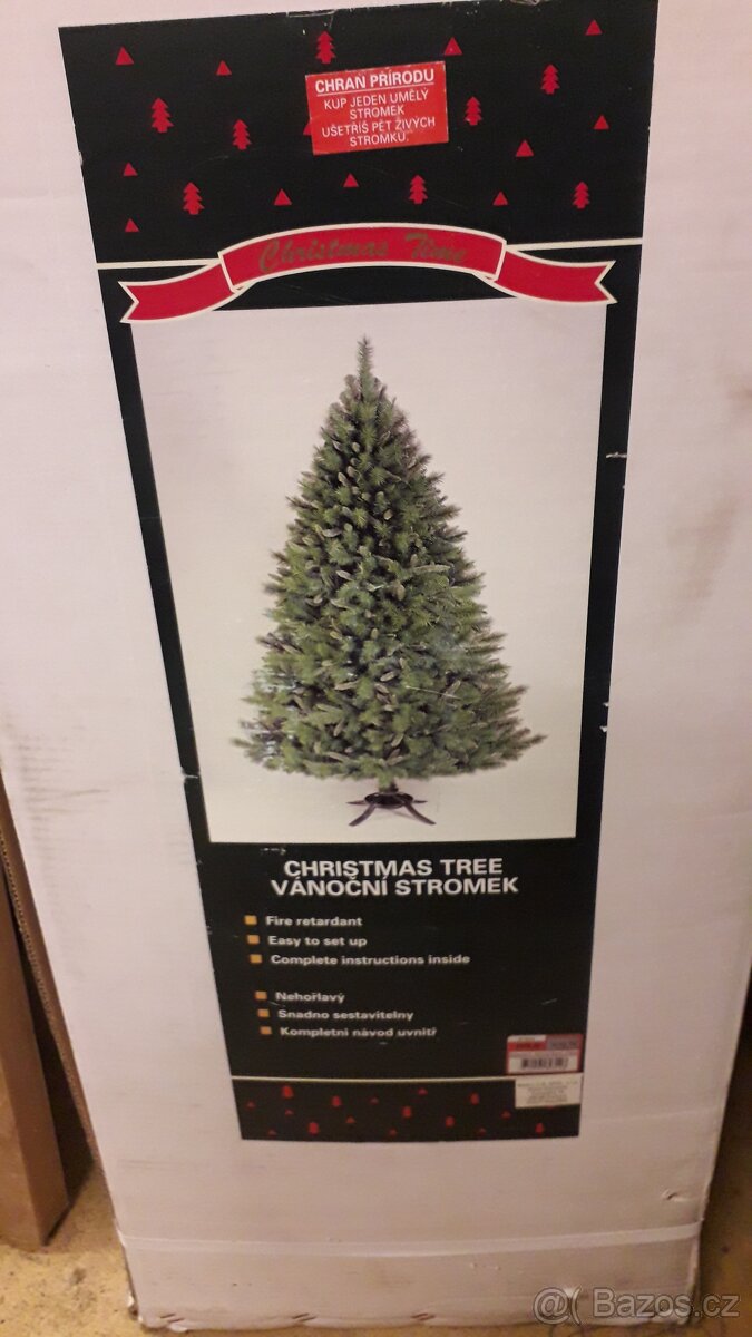 vánoční stromeček umělý 2 metry zcela nový nikdy nepoužitý - 4