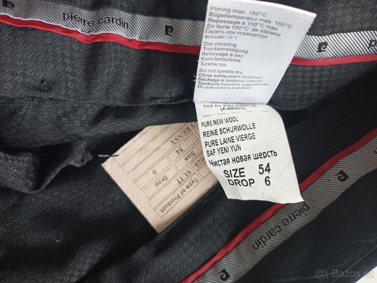 PÁNSKÉ SPOLEČENSKÉ kalhoty zn. PIERRE CARDIN vel. 54 - 4
