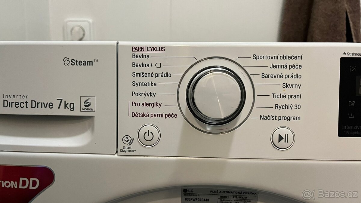 Parní pračka LG v záruce A+++ - 4