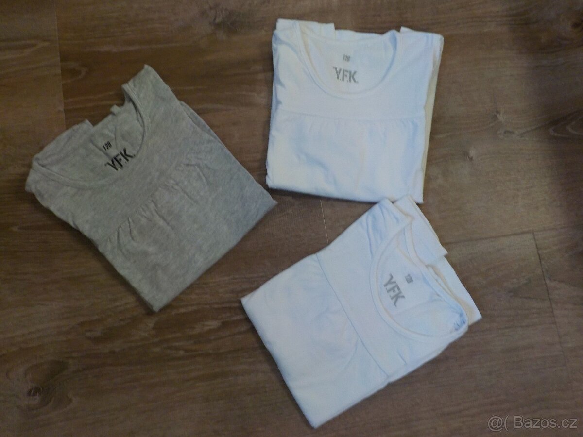 Trička s dl. rukávem vel. 128, 140/146 - 4