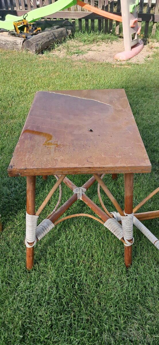 Retro dětská proutěná souprava - 4