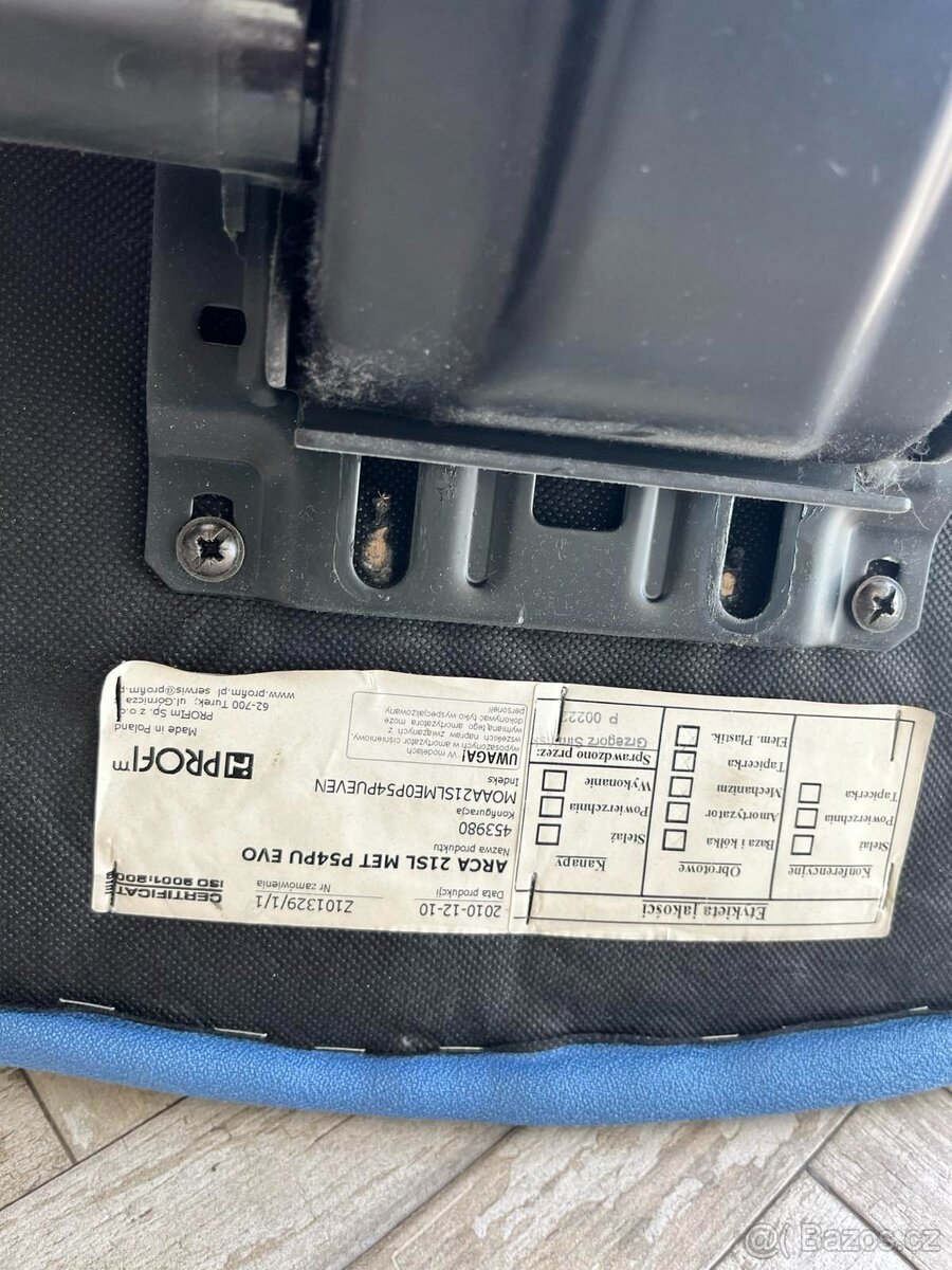 Kancelářská židle modrá látková - 4