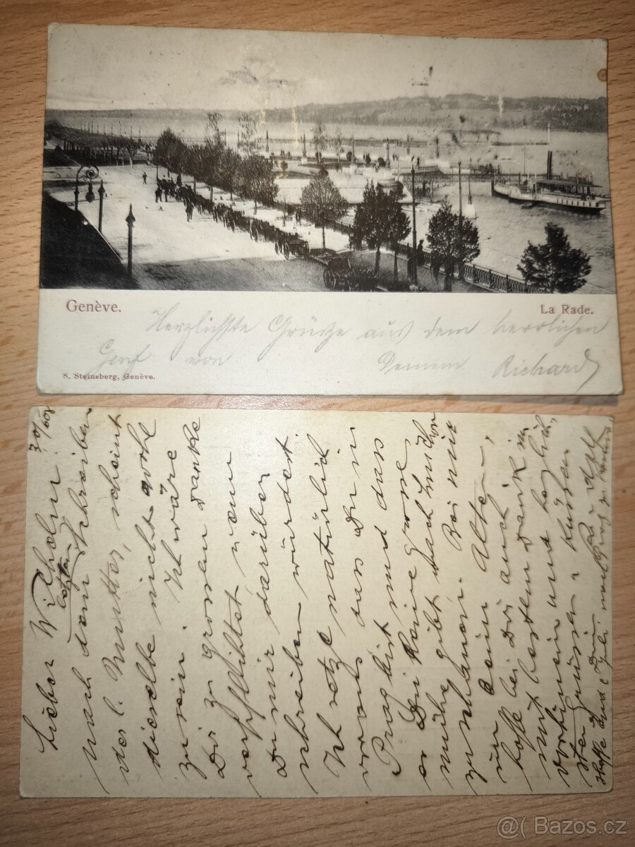 Dvě staré švýcarské dopisnice 1908. - 4