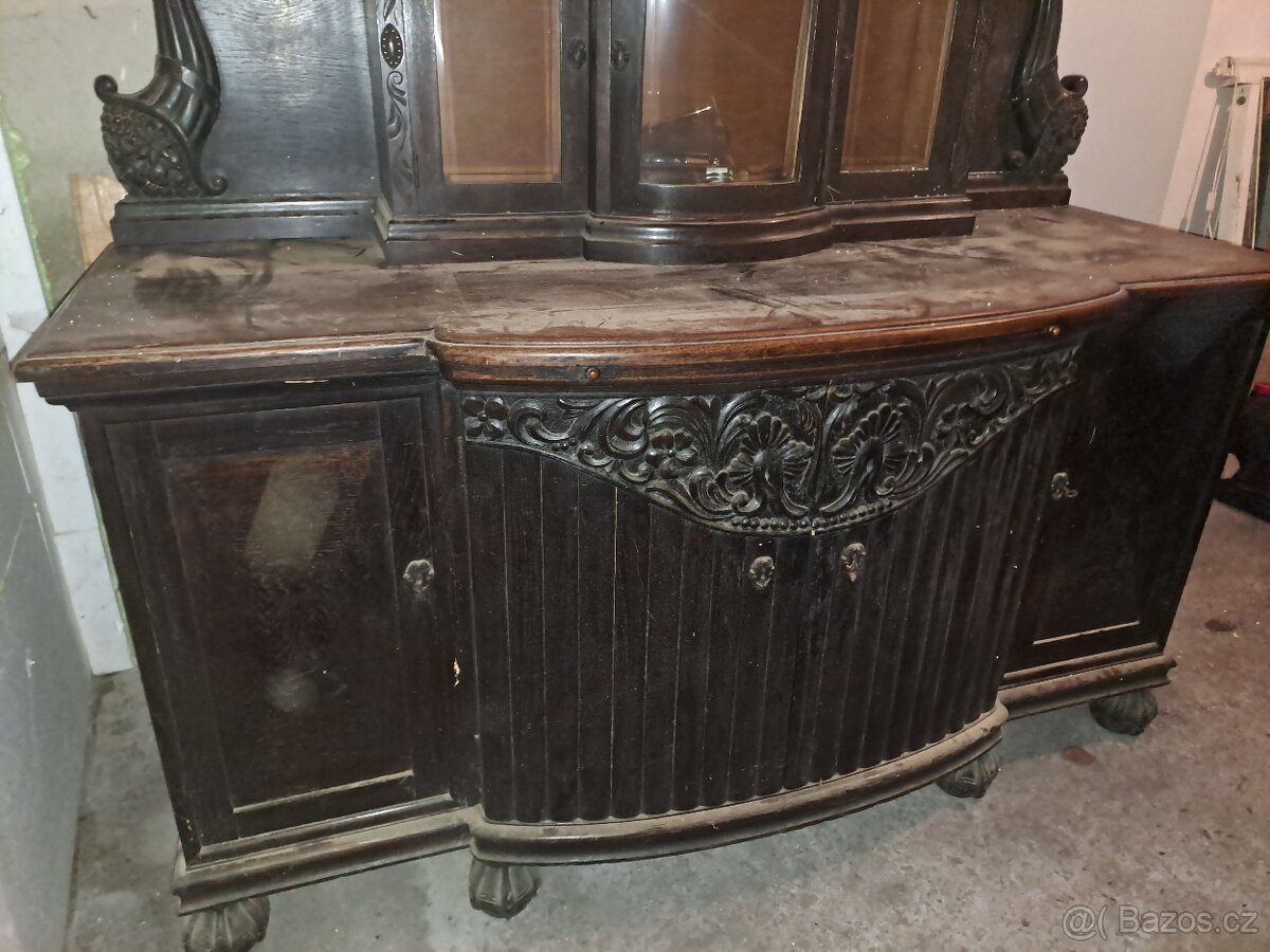 Starožitná skříň - sekretář - 4