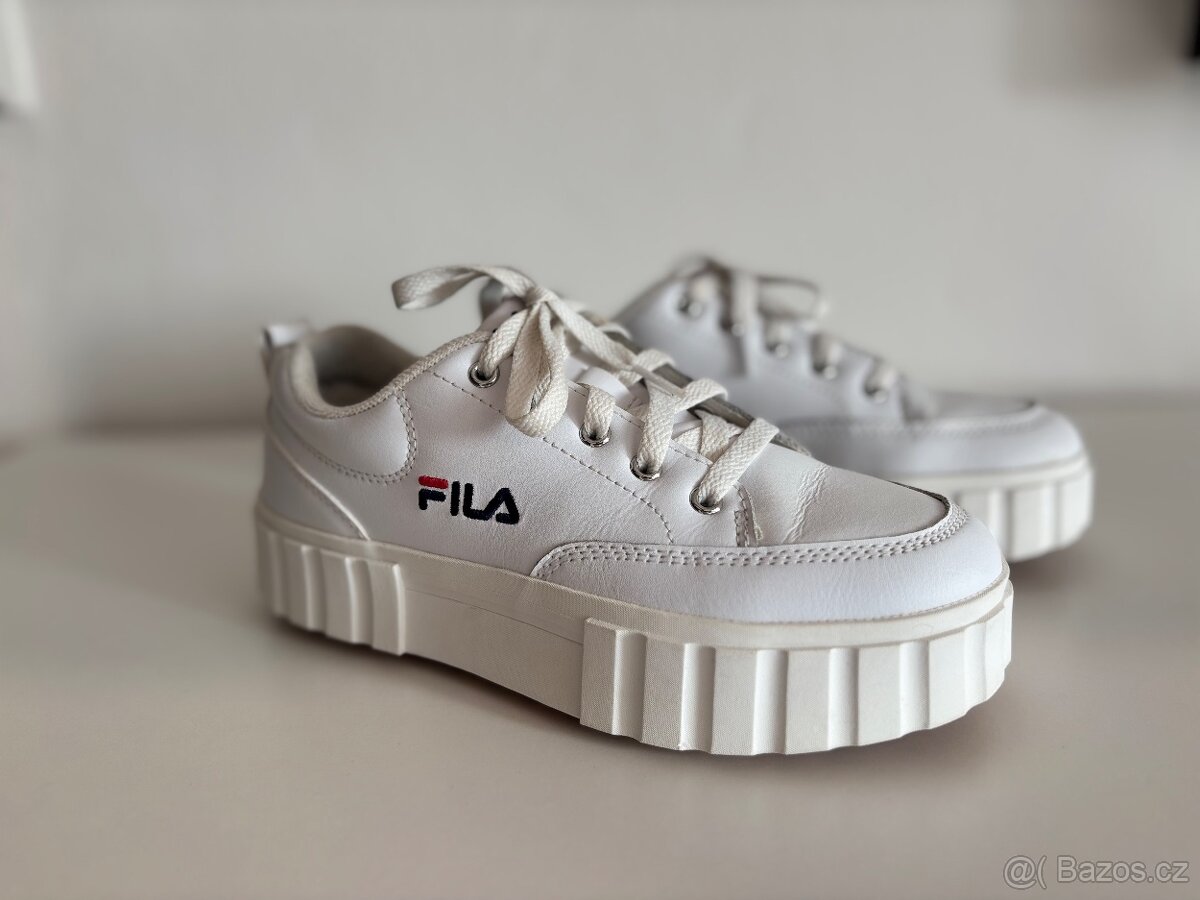 Bílé FILA Sandblast L platform nové - 4