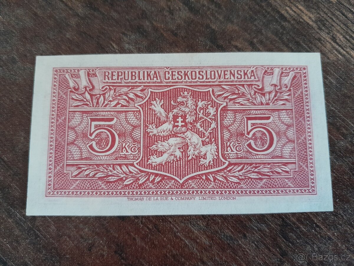 5 korun 1945 edice Londýn - 4