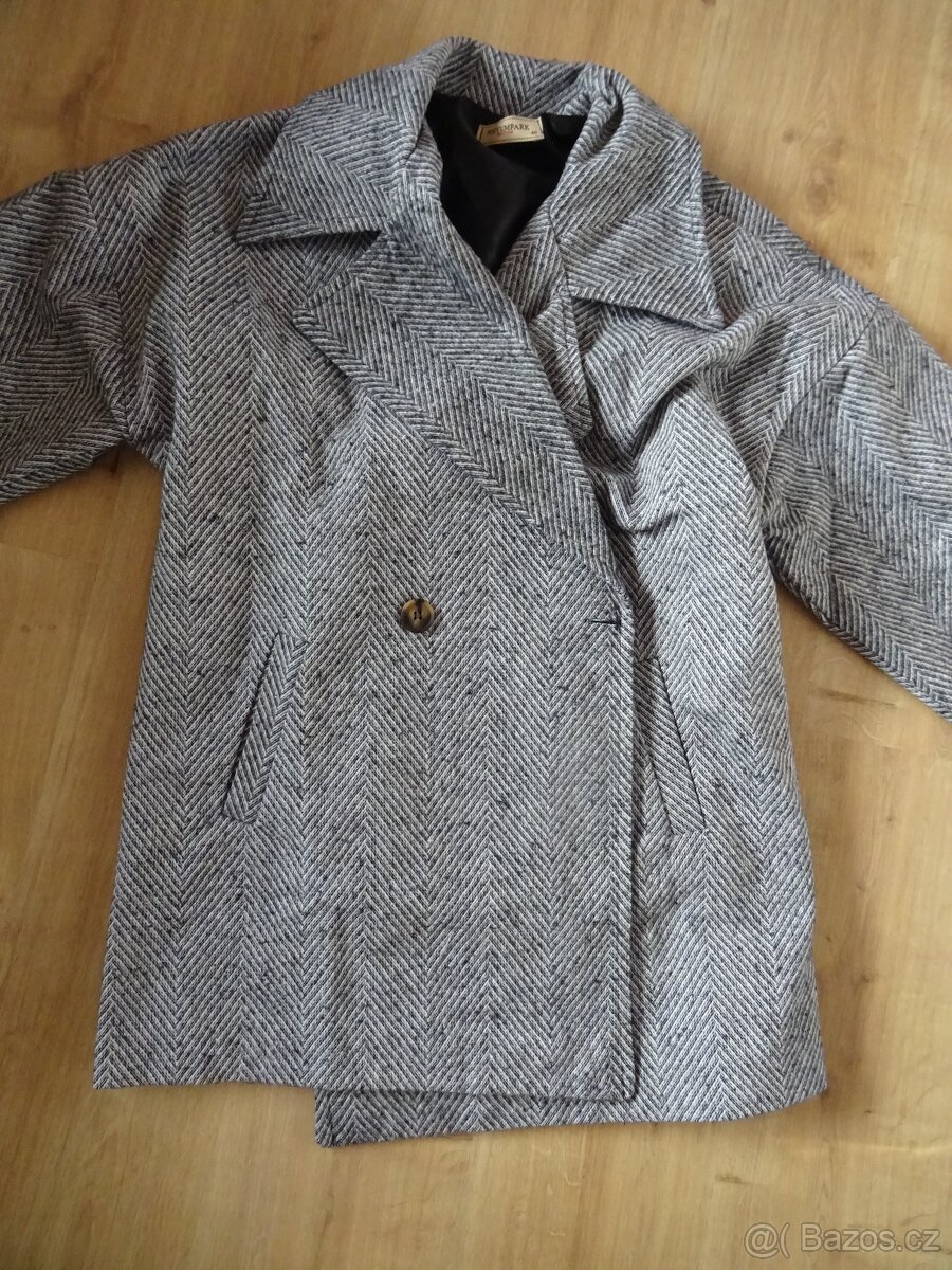 Dámský šedý kabát - velikost 40, nový - 4