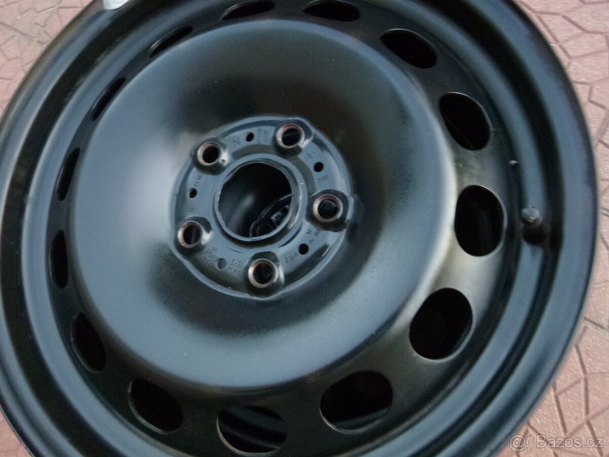 Plechové disky kola - originál Škoda VW 5x112 6,5Jx16 ET46 - 4