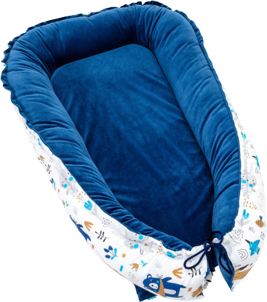 T-Tomi Hnízdečko pro miminko Velvet, blue bears - 4