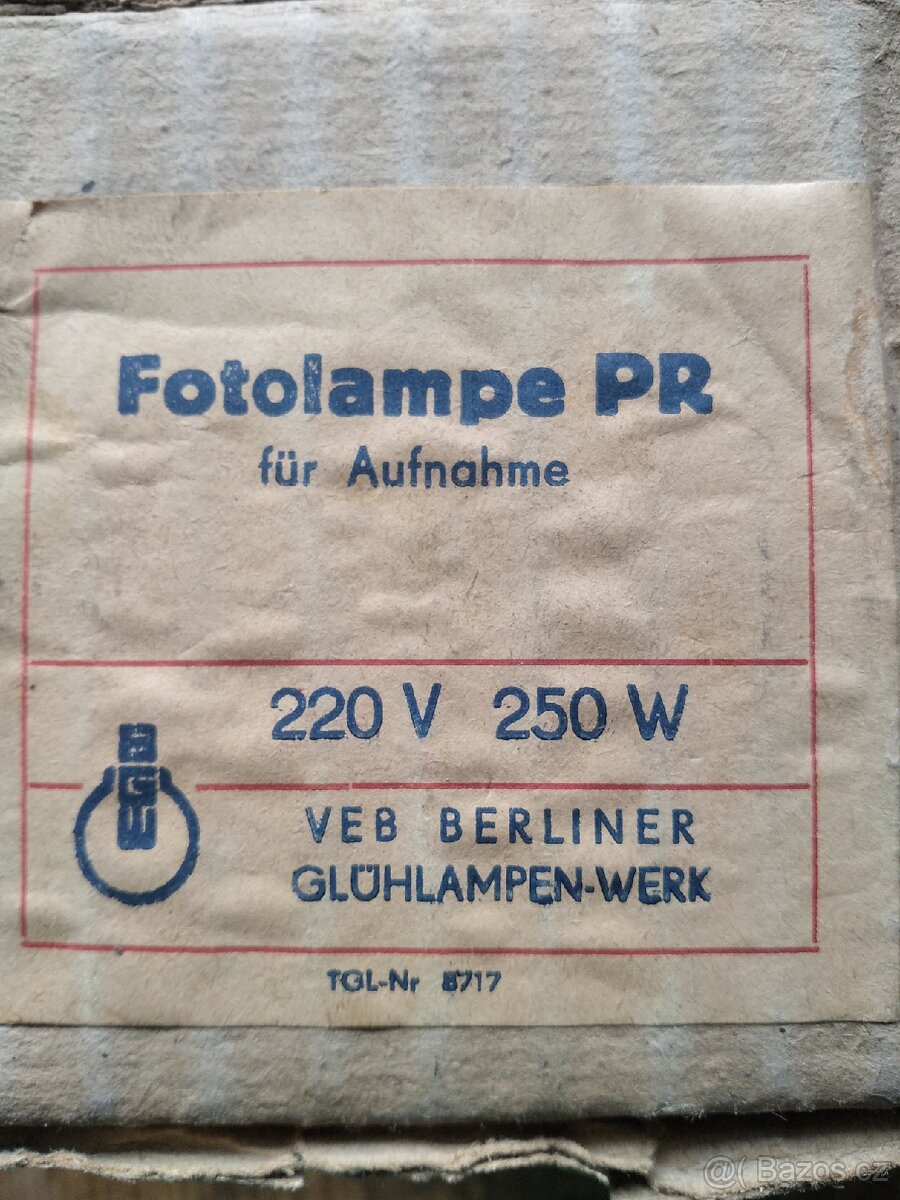 Retro fotolampa žárovka , NDR - 4