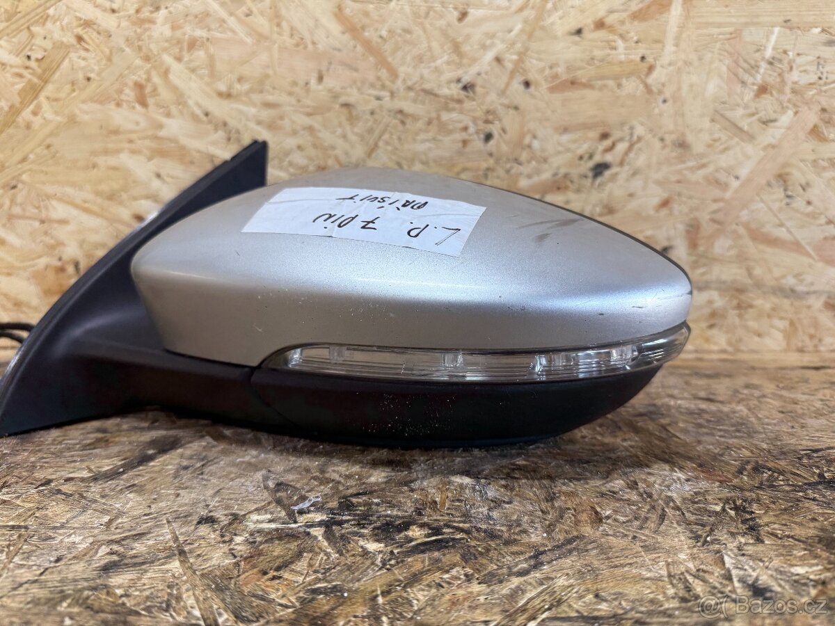 LEVÉ ZPĚTNÉ ZRCÁTKO VW PASSAT B7 LA7W 7 PIN 3C0857933A - 4