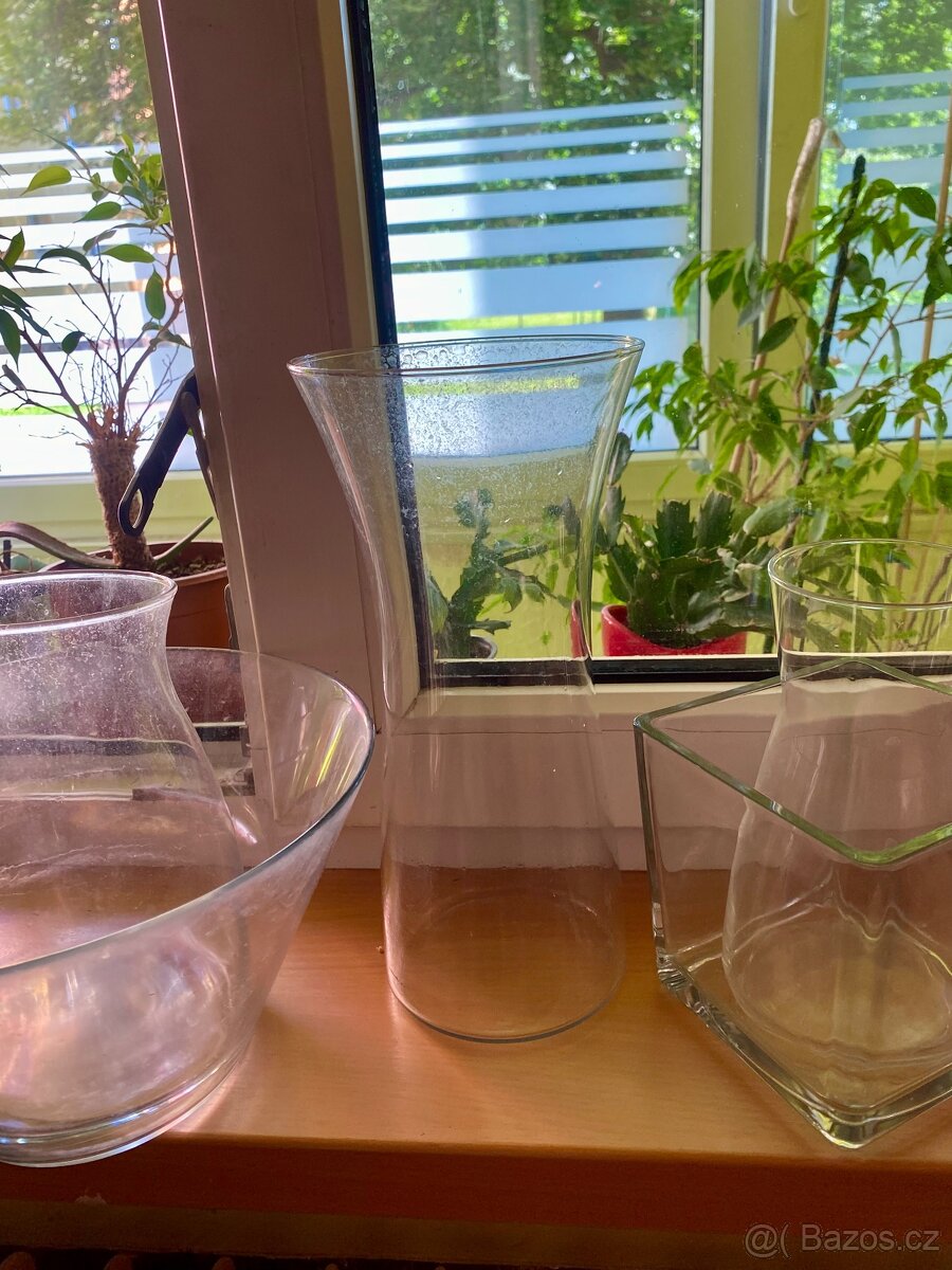 Skleněné vázy mísy doza - 4