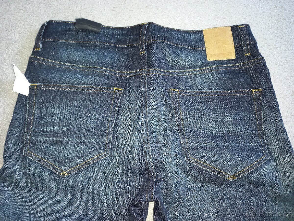 Nové džíny modré slim vel. W28/L30 - 4