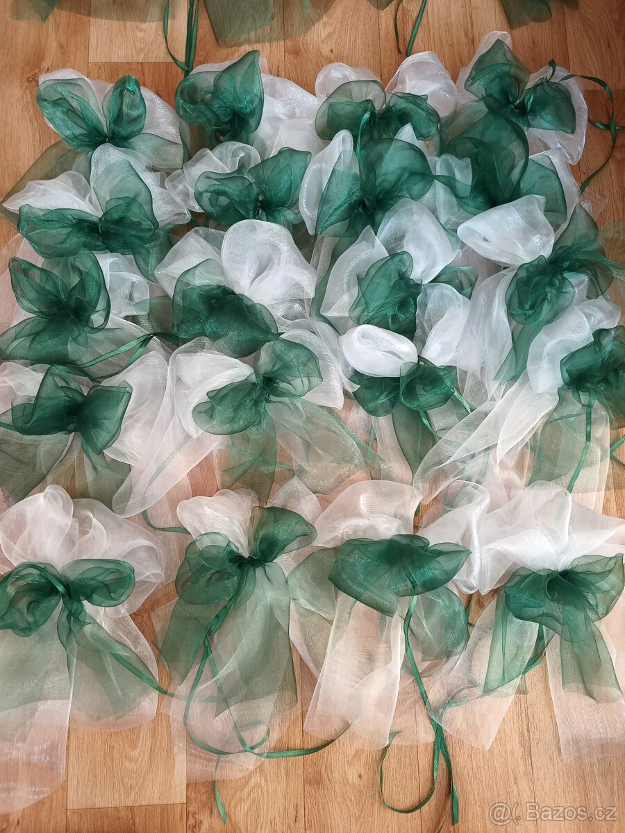 Svatební dekorace na auto - zelena - 4