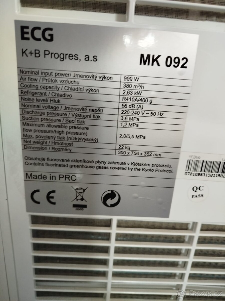 Mobilní klimatizace ECG MK 092 - 4