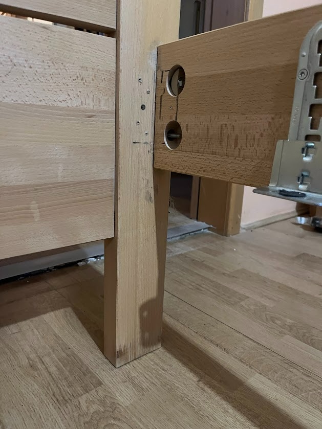 Postel manželská dřevěná buk masiv - 4