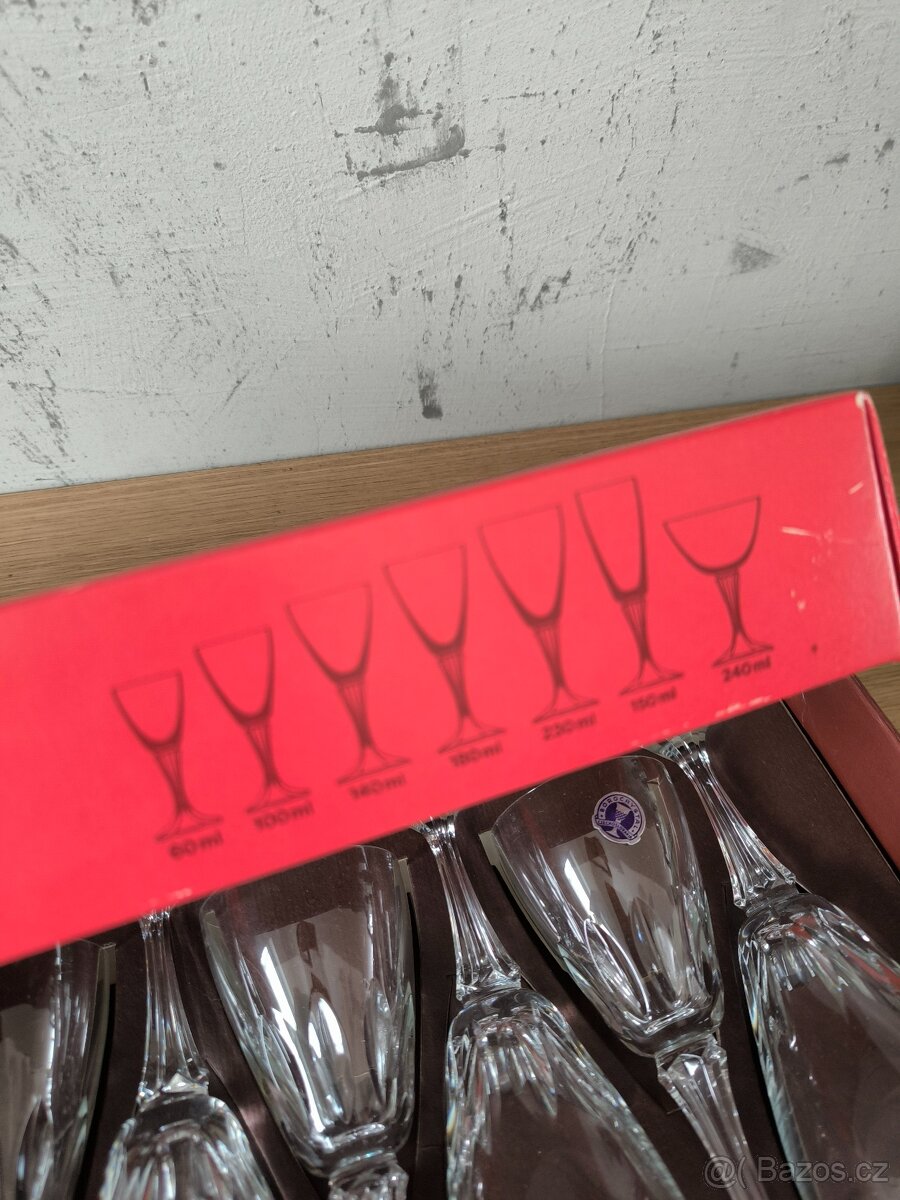 Skleničky sada 6ks Borocrystal Czechoslovakia - 4