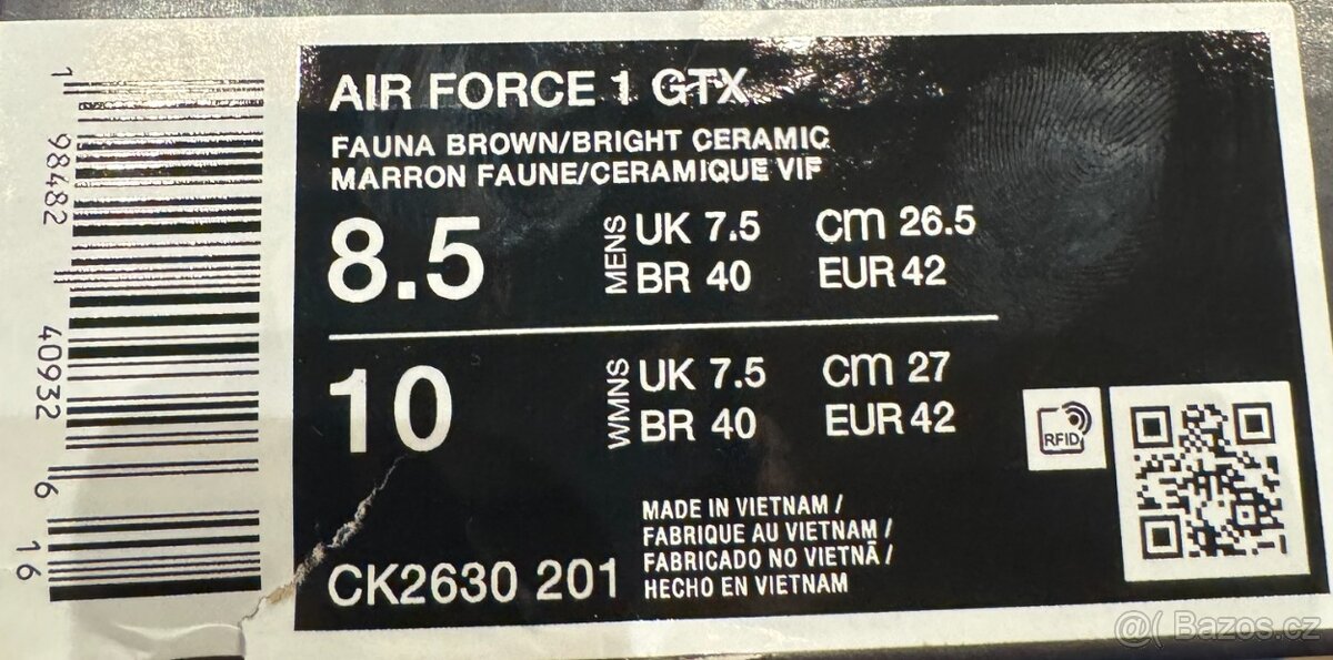 NIKE AIR FORCE 1 GTX EU 42 GoreTex - 4