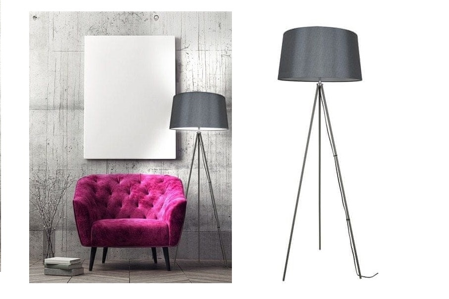 2x šedomodrá lampa Milano Tripod - 4