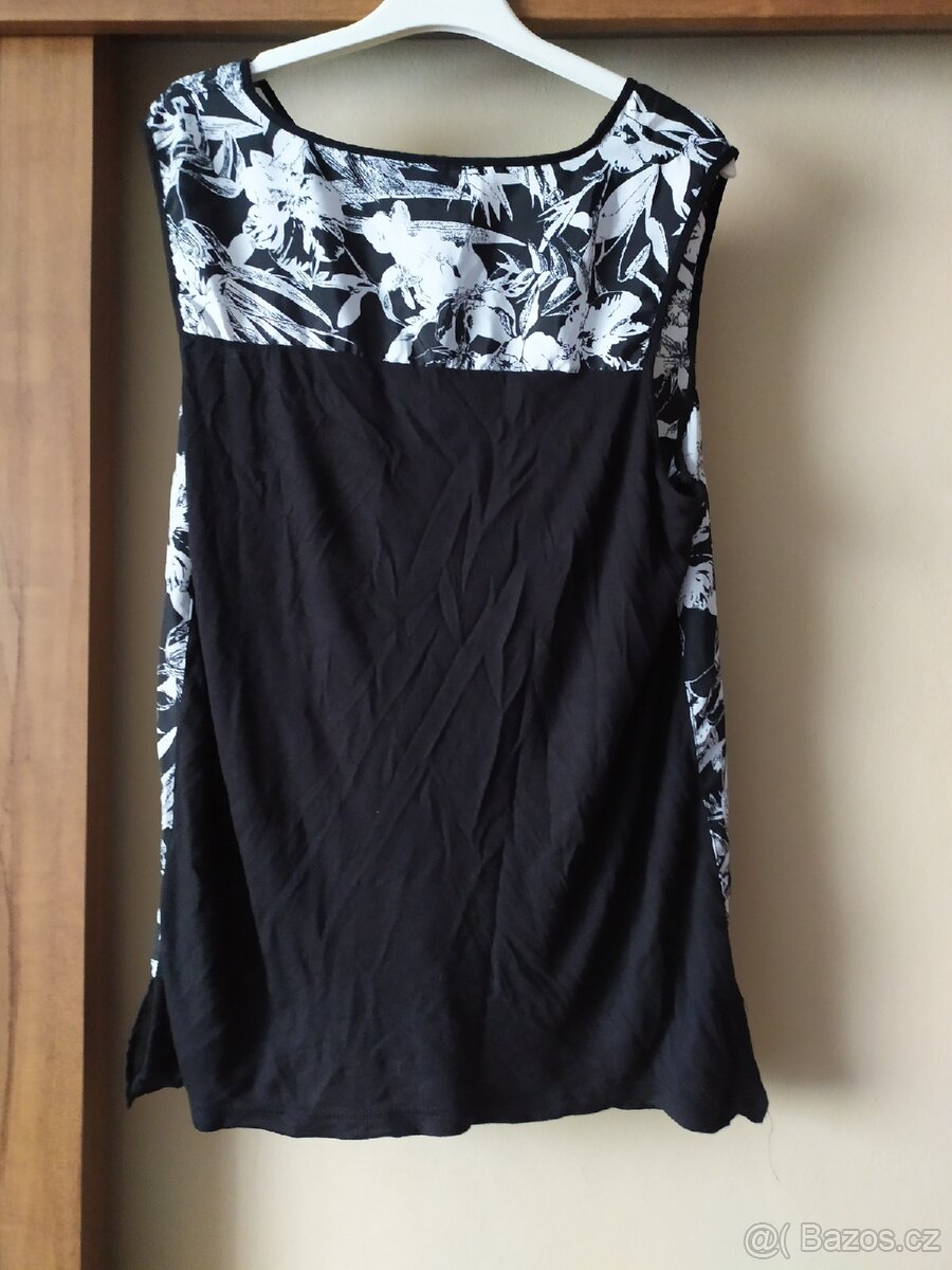 krásná černo bílá halenka - 4