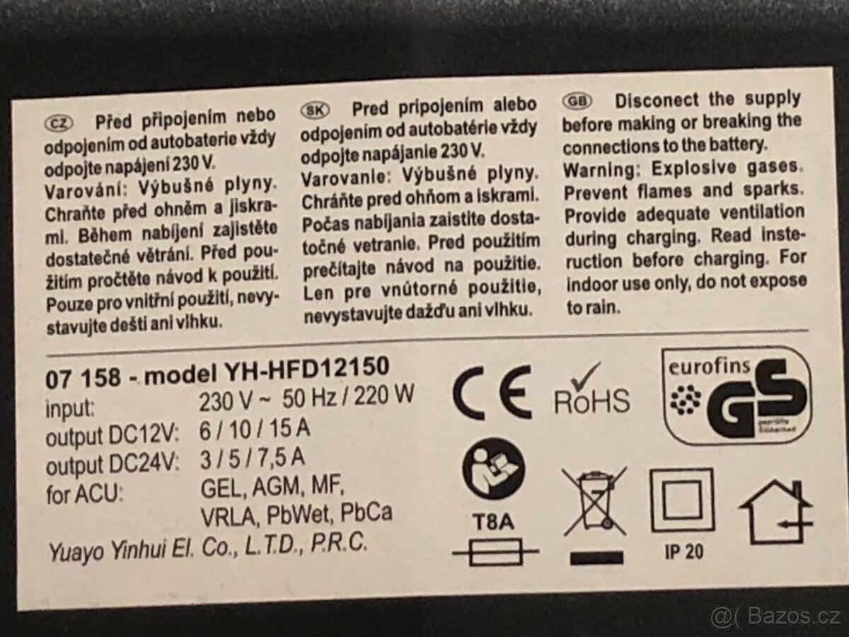 Nabíječka Autobaterií Compass (model 07 158) - 4