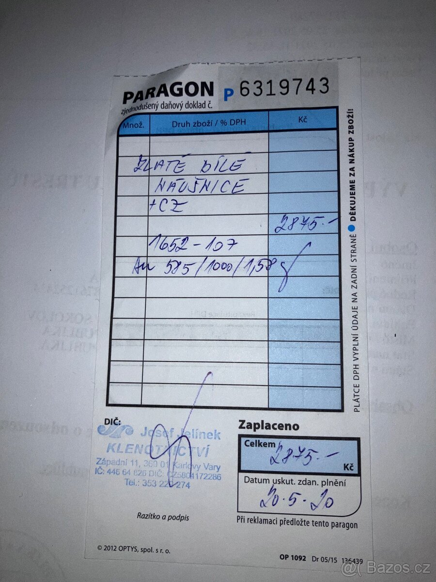 Naušnice z bílého zlata - 4