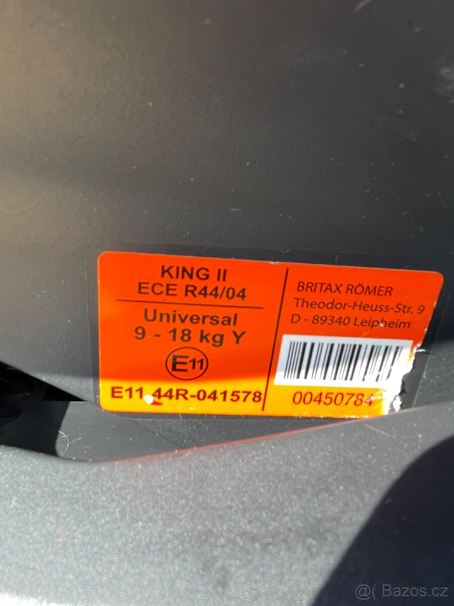 Britax Römer KING II 9-18kg - 4