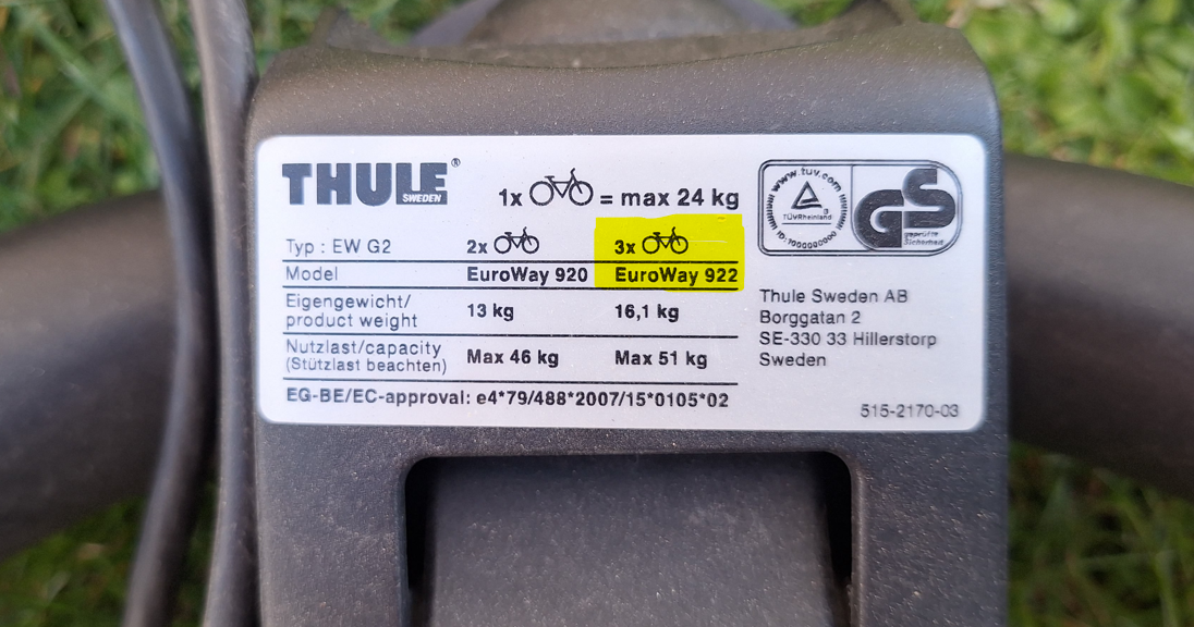 Nosič Thule na 3 kola - 4