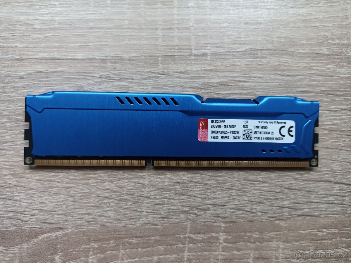RAM Kingston HyperX Fury Blue 8GB DDR3 - 4