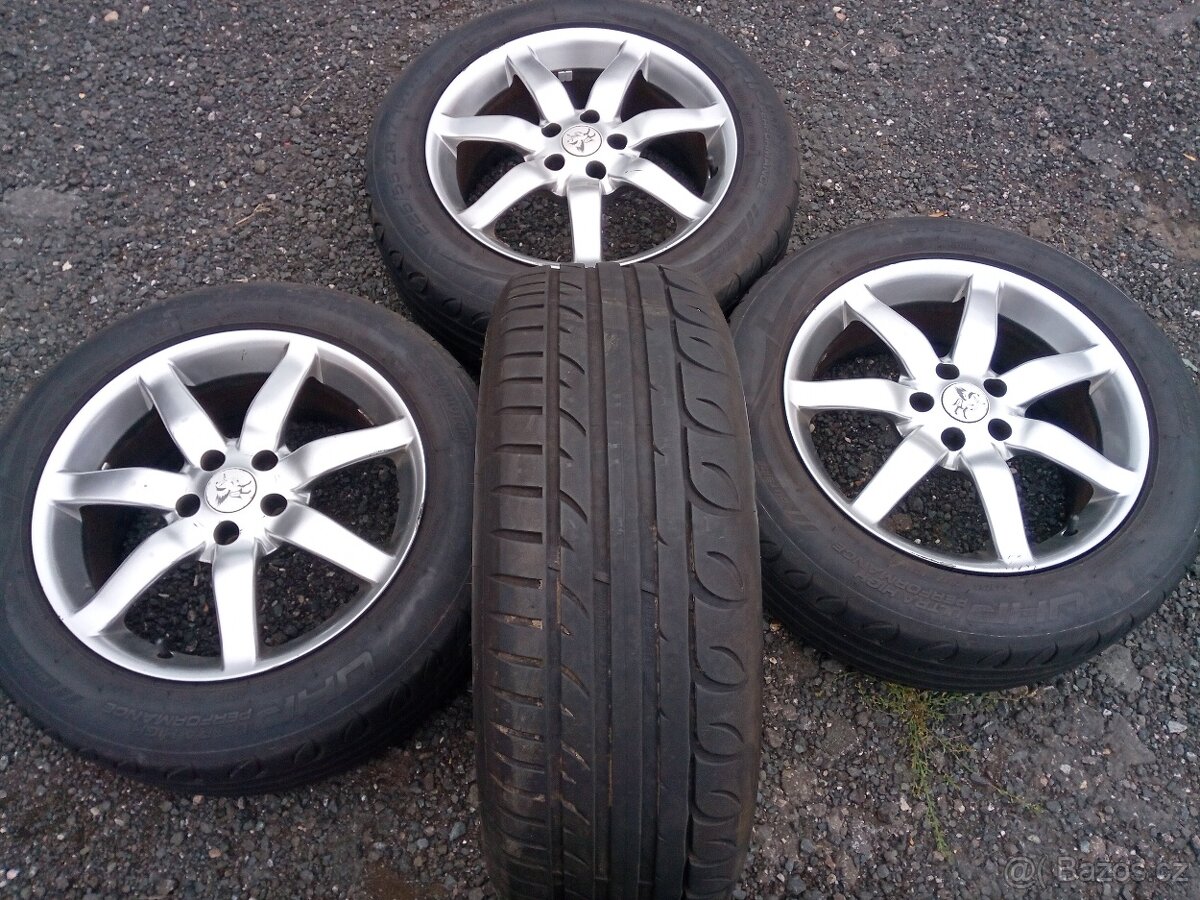 Alu kola R 17, ET 40, 5x108, vč. pneu 225/55 ZR 17 - 4