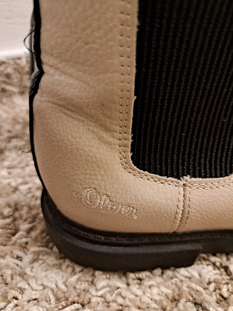 Zimni kožené kozačky vel.35 - 4