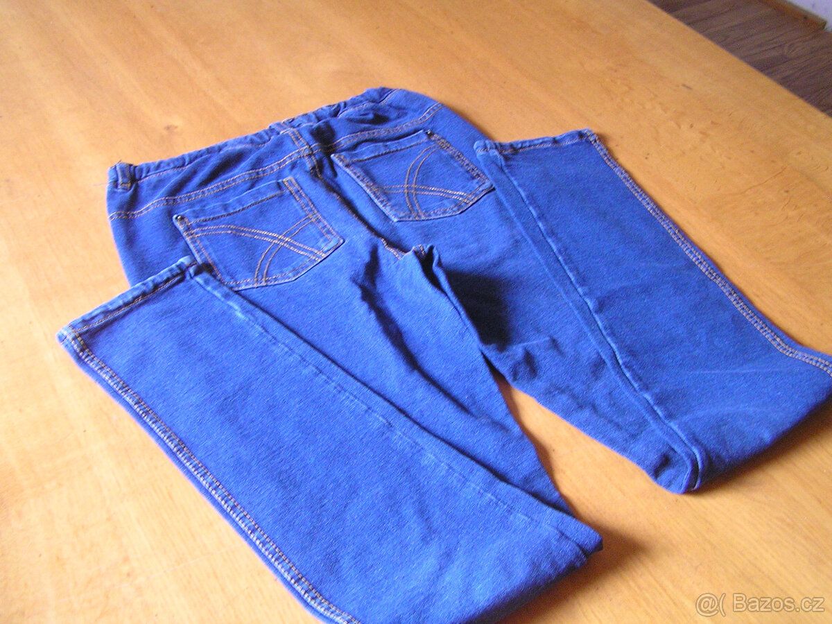 Dívčí kalhoty, tepláky 110 -118, legíny, nové - 4