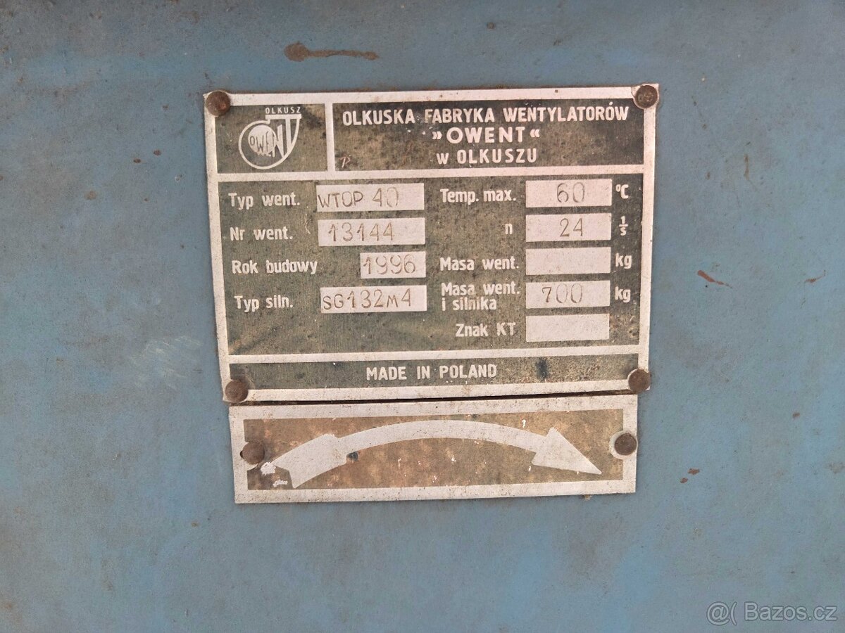 Ventilátor transportní OWENT 7,5KW - 4