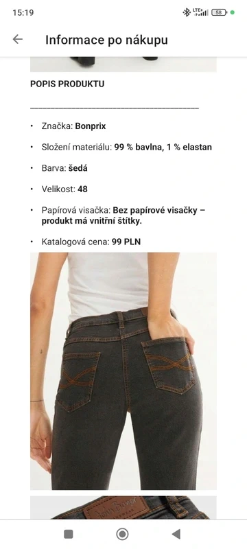 Dámské džíny bootcut vel.48 - nové - 4