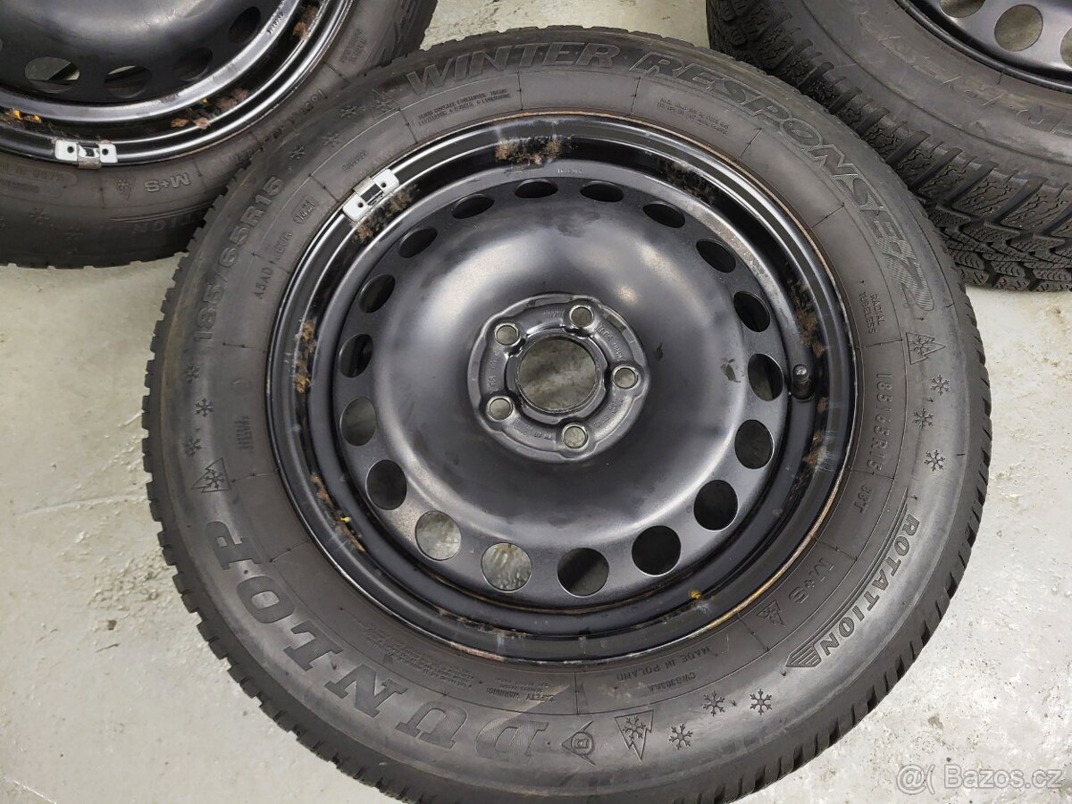 Originál 15" VW Škoda 5x100 zimní pneu 5-7mm - 4