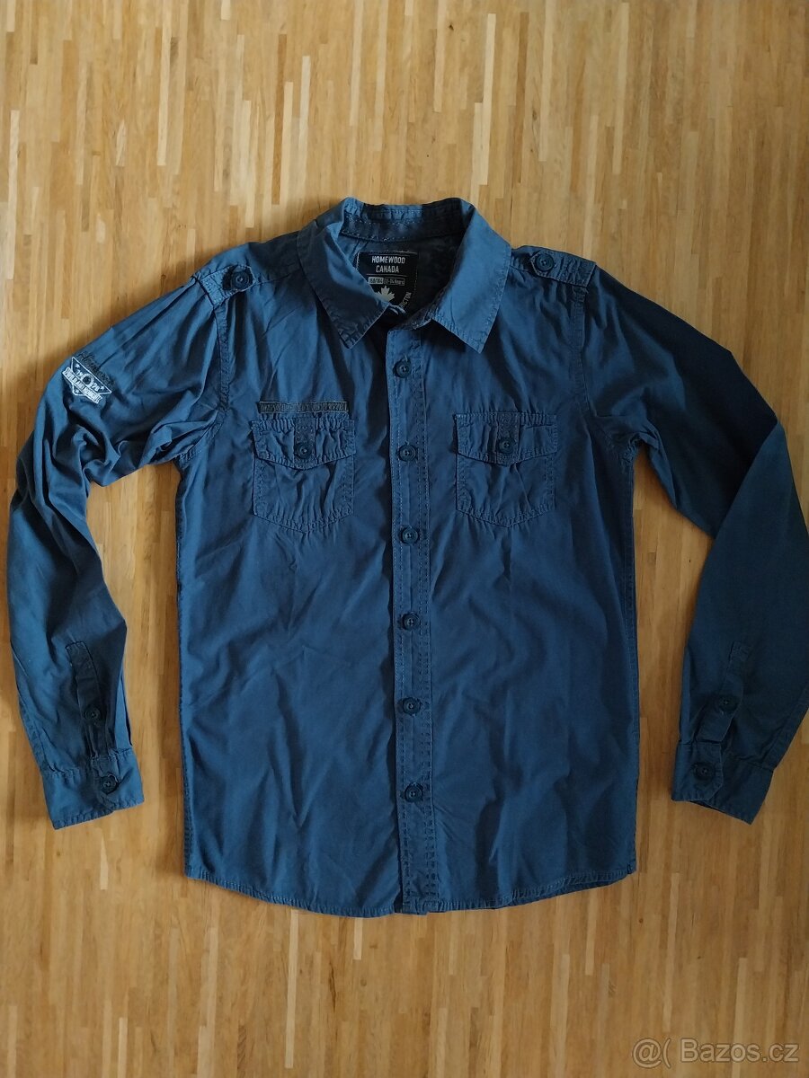 Chlapecké sako vel. 164, zn. H&M, košile - 4