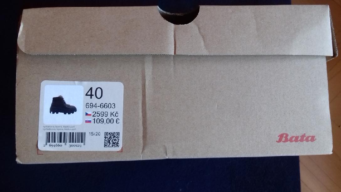 Prodám dámské kožené zimní boty Baťa č. 40 - nové - 4