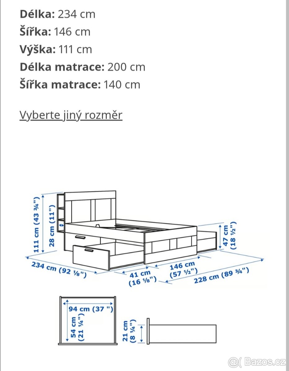 Postel model Brimnes od značky Ikea - 4