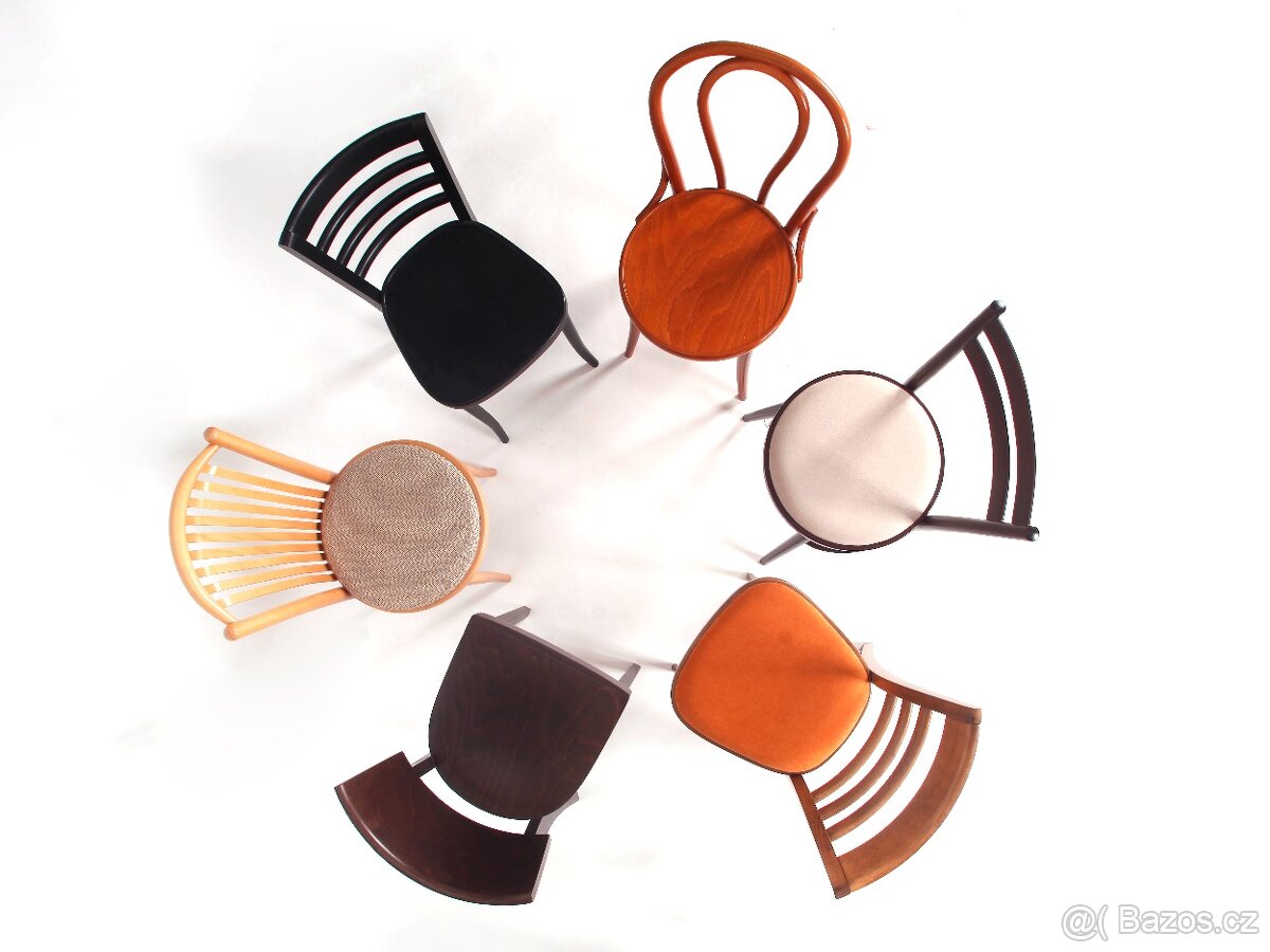 Židle TON, mix 6 ks, perfektní stav, NIKDY nepoužité - 4